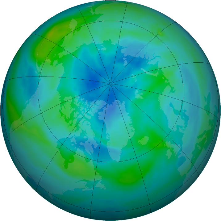 Arctic ozone map for 23 September 2005